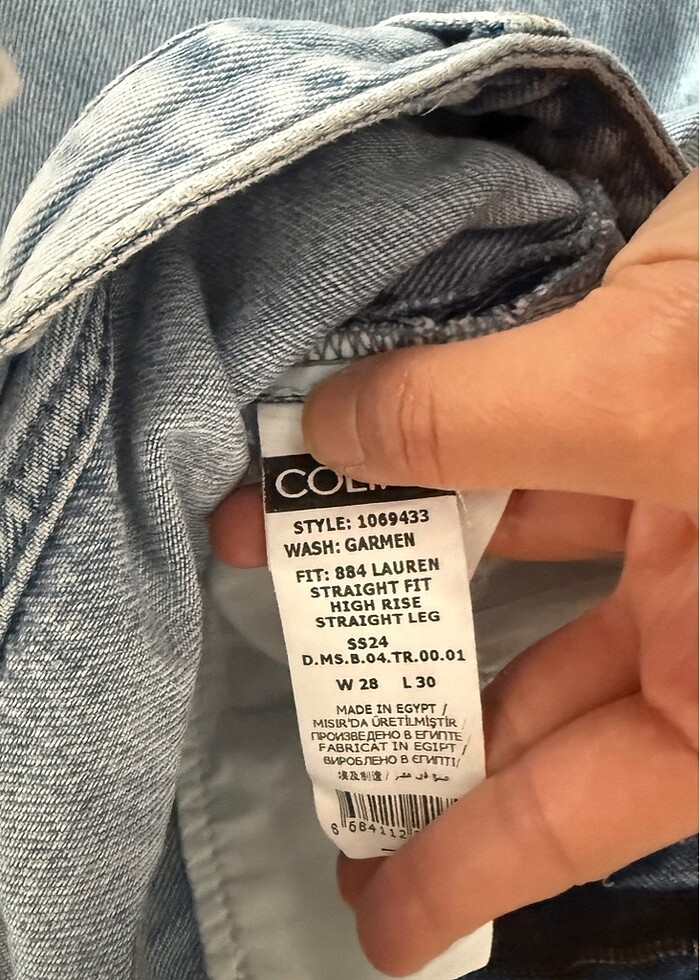 Colins açık mavi mom jean - Görsel 4