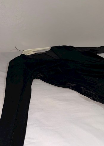 Siyah Pilili Uzun Kadife Elbise - Görsel 2