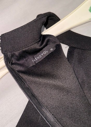 Siyah Drapeli midi Kadın Elbise - Görsel 7