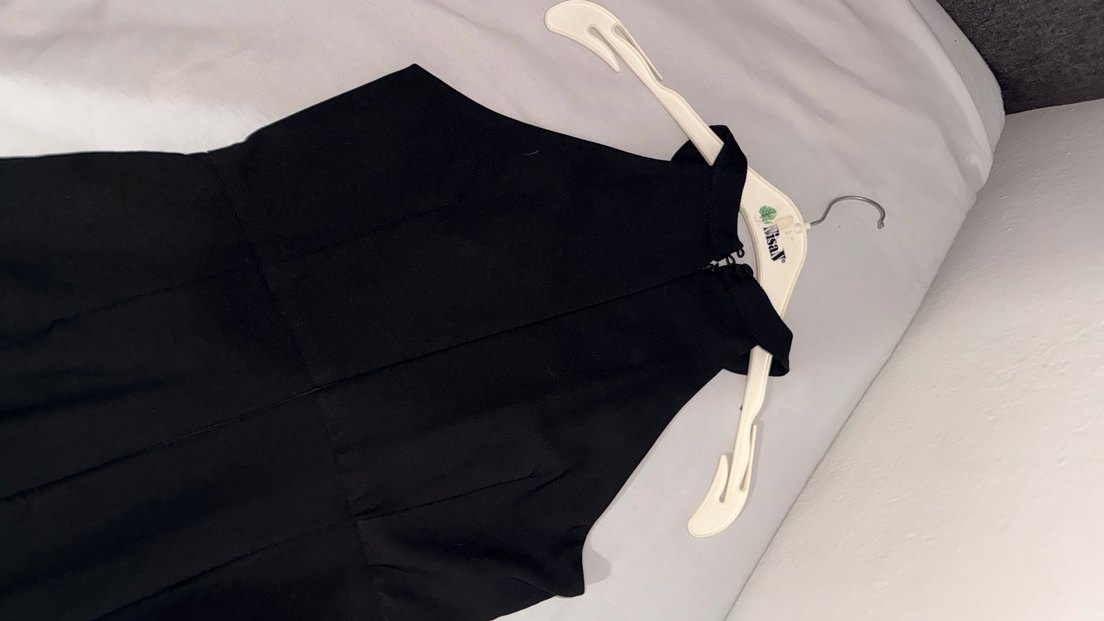 Siyah Drapeli midi Kadın Elbise - Görsel 2