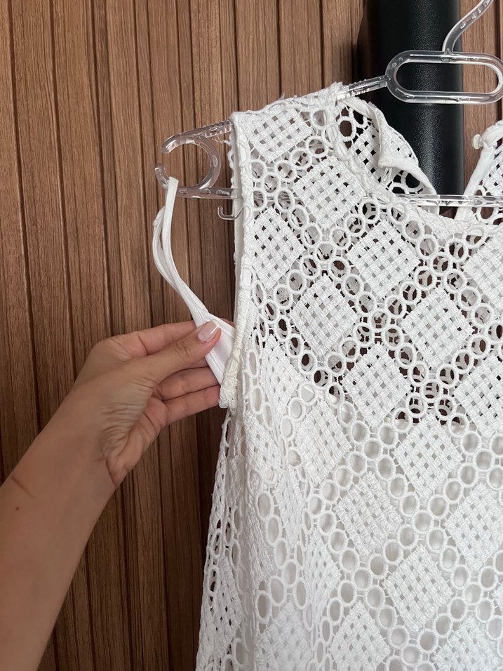 Püsküllü Bohem Güpür Uzun Elbise - Görsel 3