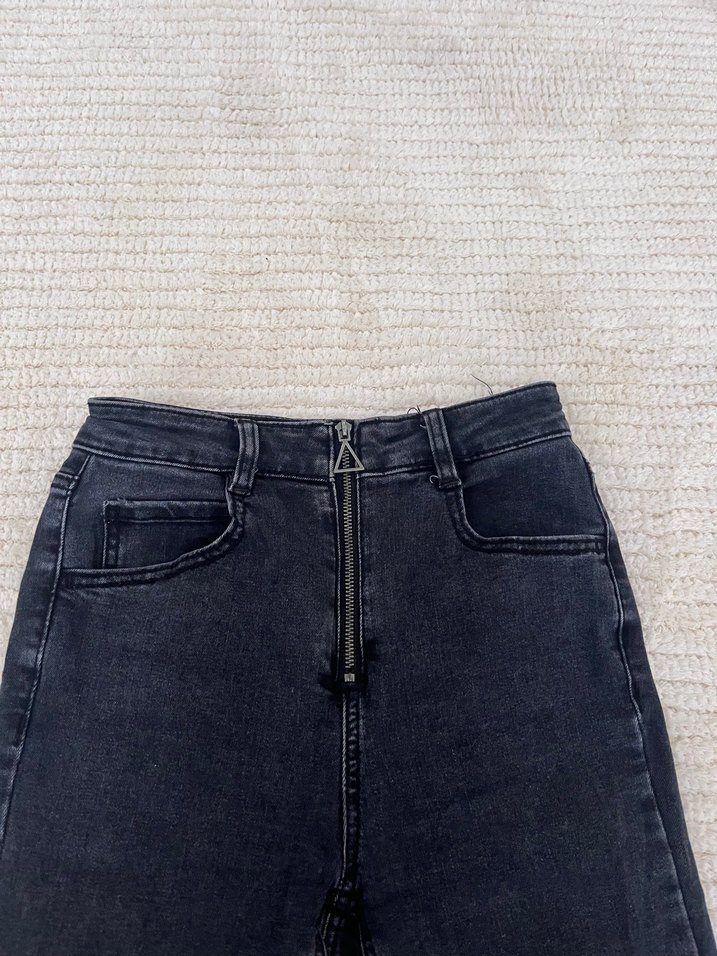 Kadın Siyah Denim Pantolon - Görsel 3