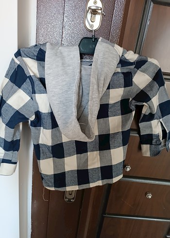 Erkek Çocuk Gri Kareli Uzun Kollu Gömlek - Görsel 2