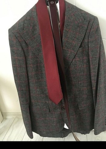 Bordo Modern Klasik Erkek Takım Elbise - Görsel 3