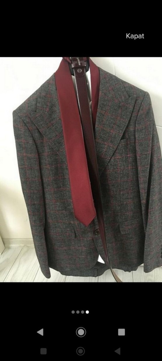 Bordo Modern Klasik Erkek Takım Elbise - Görsel 3