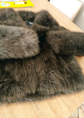 Kahverengi Kürk Detaylı Kadın Mont - Görsel 3