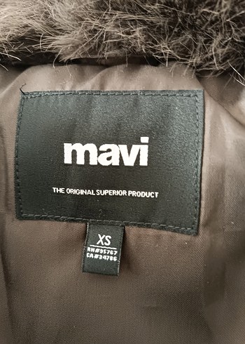 Kahverengi Kürk Detaylı Kadın Mont - Görsel 2