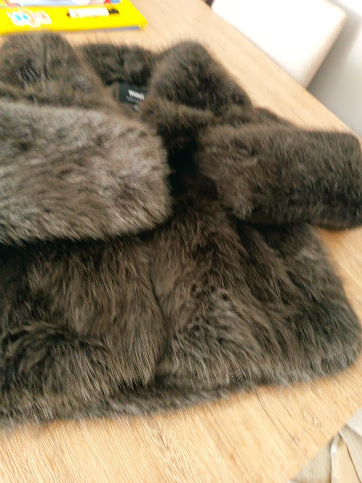 Kahverengi Kürk Detaylı Kadın Mont - Görsel 3