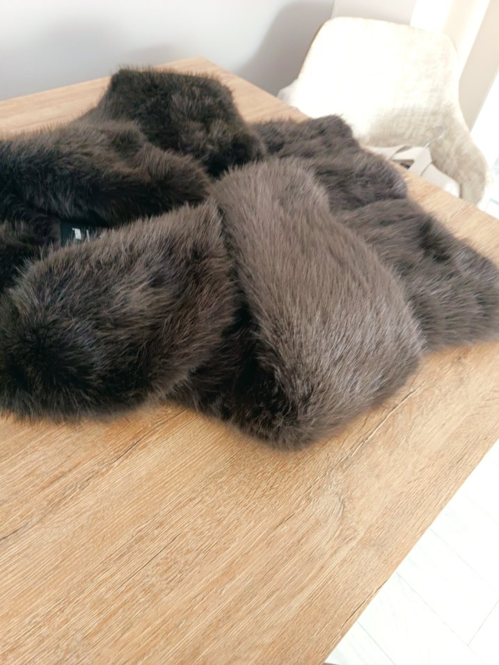 Kahverengi Kürk Detaylı Kadın Mont - Görsel 4