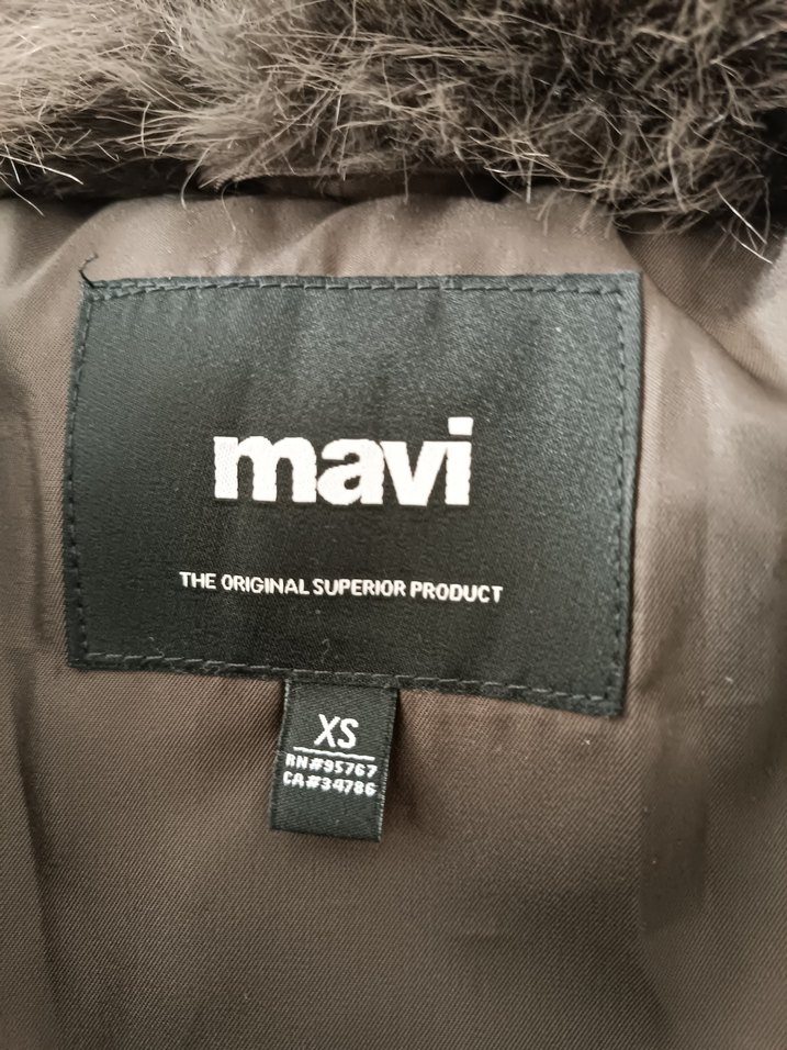 Kahverengi Kürk Detaylı Kadın Mont - Görsel 2