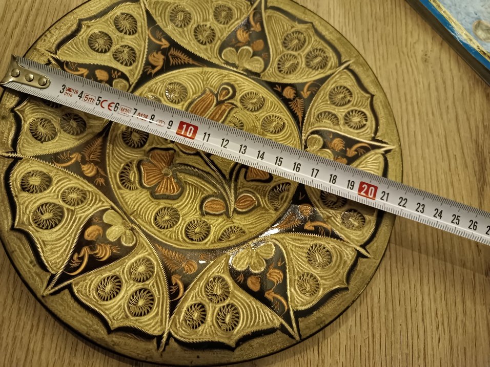 El İşlemesi Dekoratif Ahşap Tabak - Görsel 3