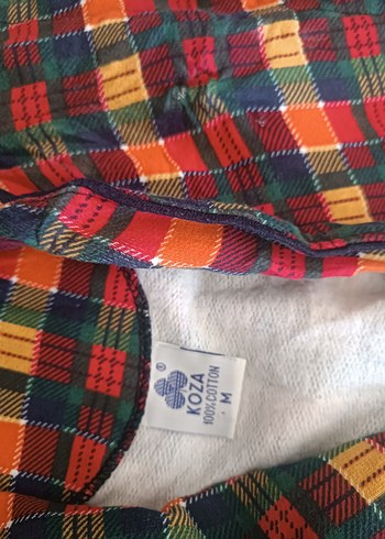 m Beden çeşitli Renk Çok Renkli Kareli Erkek Pijama Takımı