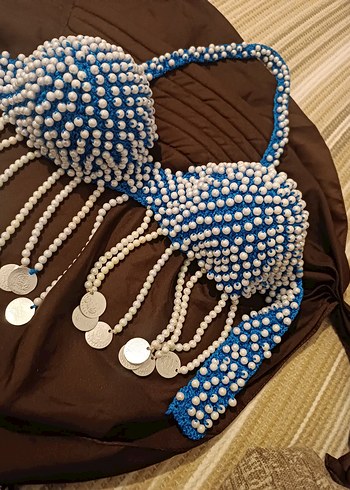 Mavi Boncuklu Bohem Kadın El Zinciri - Görsel 2