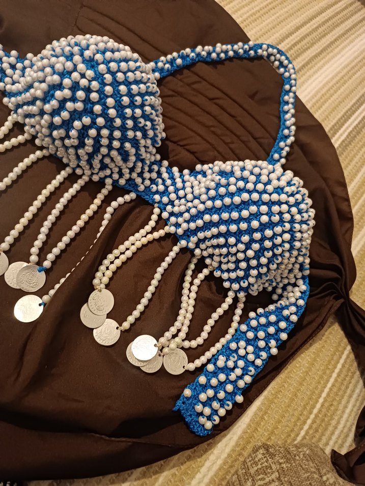 Mavi Boncuklu Bohem Kadın El Zinciri - Görsel 2