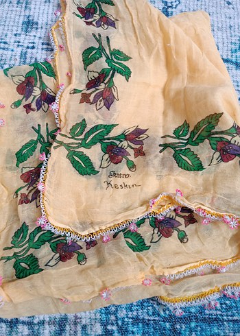 Boncuk Detaylı Çok Renkli Bohem Kadın Şalı - Görsel 2