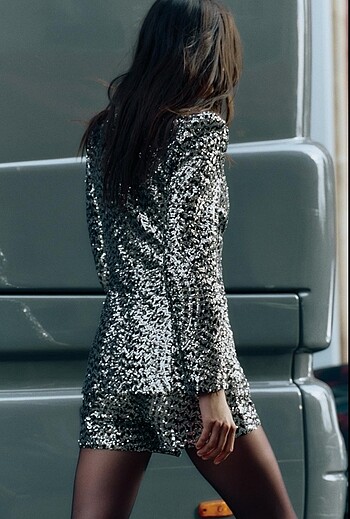 Zara ZARA PULLU YAKASIZ BLAZER