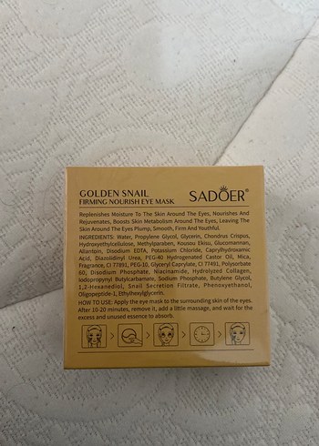 Altın Renkli Göz Maskesi - Görsel 2