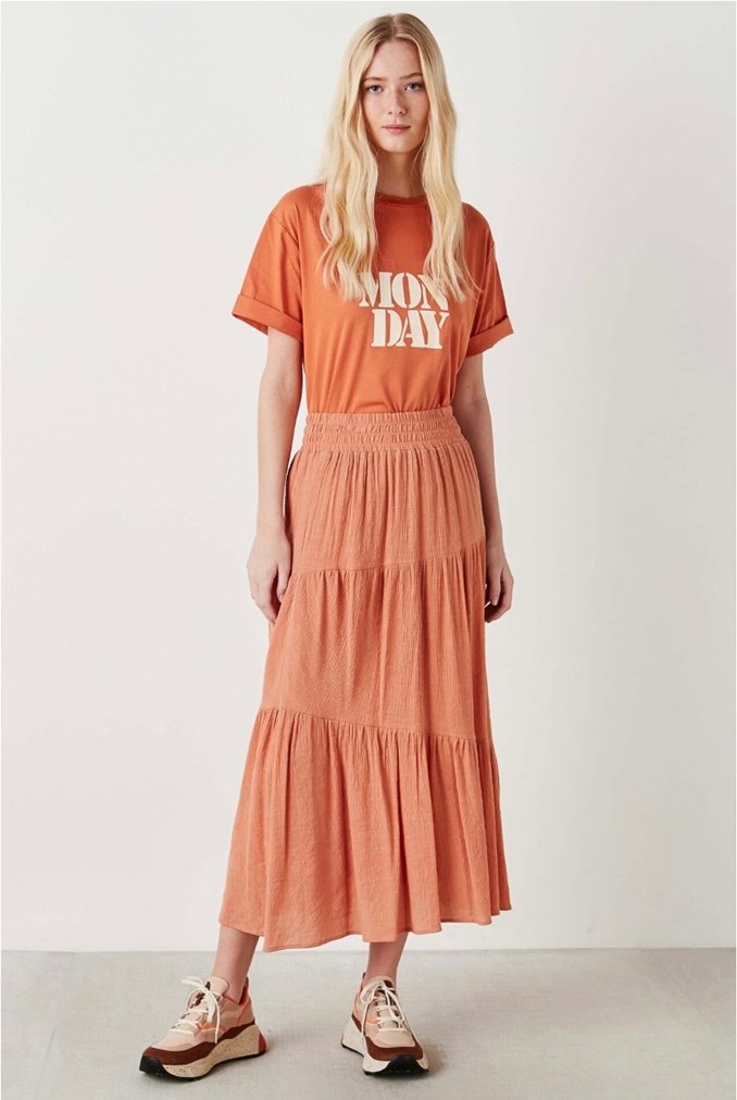 Somon Pilili Uzun Keten Etek - Görsel 2