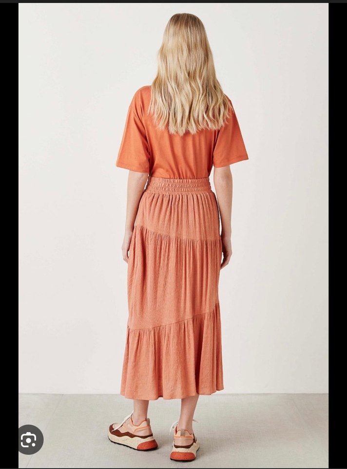 Somon Pilili Uzun Keten Etek - Görsel 3