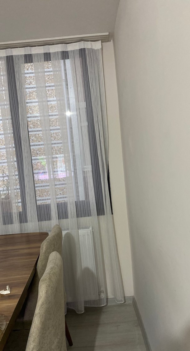 Beyaz Çizgili Modern Tül Perde - Görsel 3