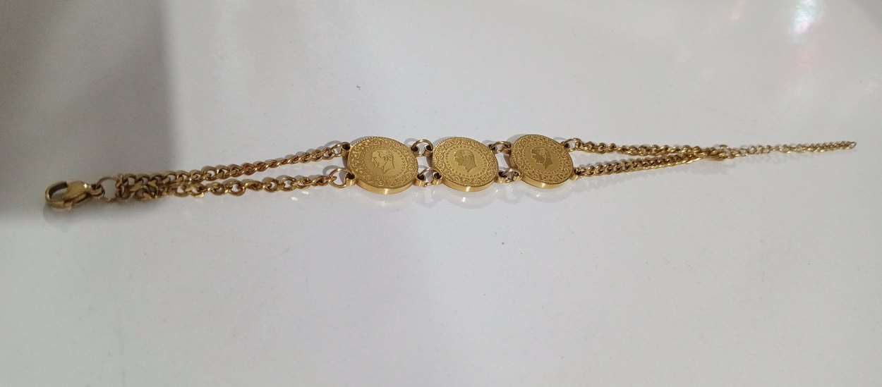 Bohem Zincir Detaylı Altın Renk Bileklik - Görsel 2