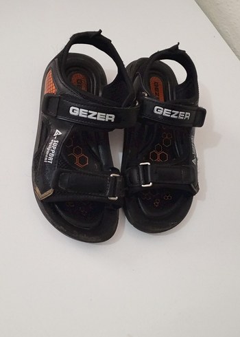 GEZER Siyah Erkek Çocuk Kemerli Sandalet - Görsel 2