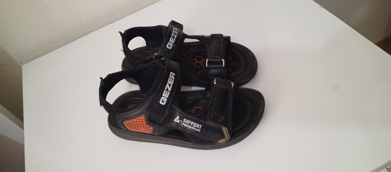 GEZER Siyah Erkek Çocuk Kemerli Sandalet - Görsel 3