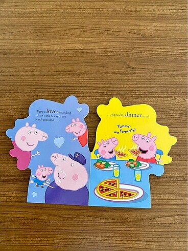  Beden Peppa Pig Orjinal Sert Karton İngilizce Çocuk Kitabı