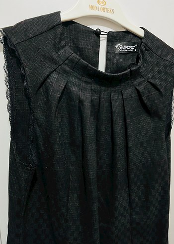 Siyah Kolsuz Ofis Elbisesi - Görsel 4