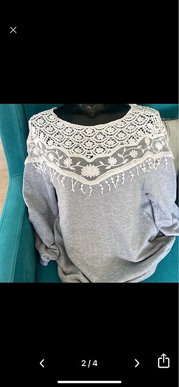 Diğer Dantelli sweatshirt