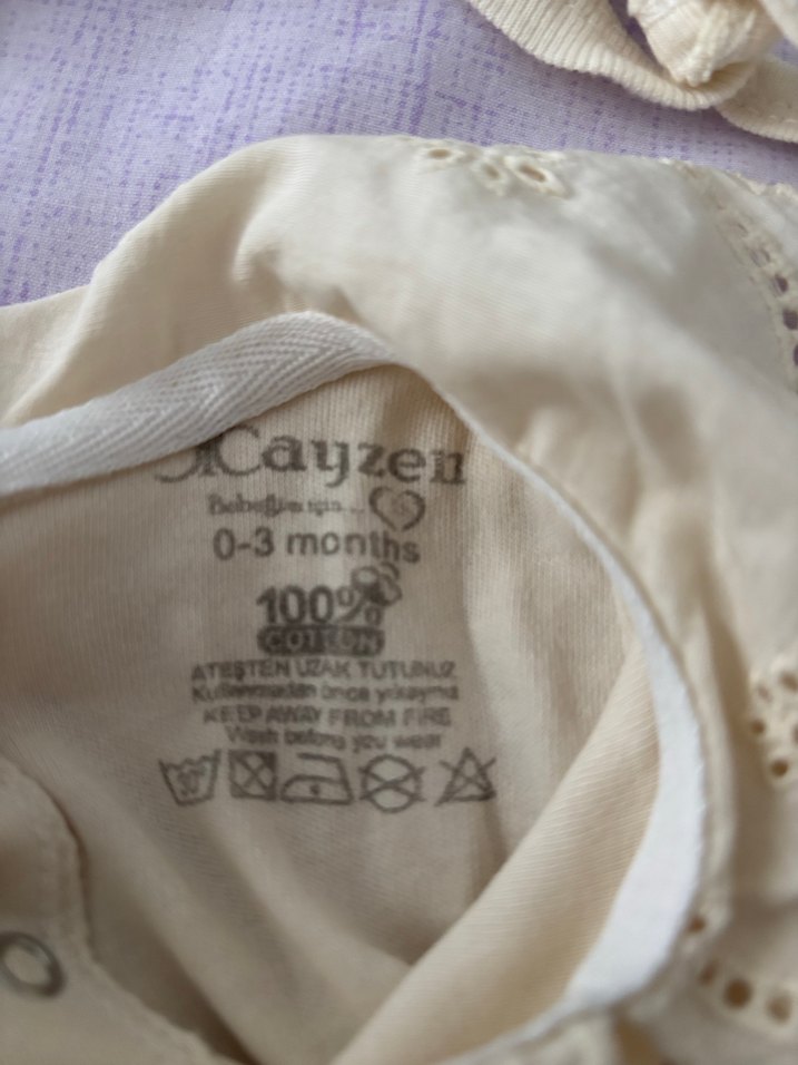 0-3 Ay Elite Dantel Detaylı Krem Renk 5li Set - Görsel 5