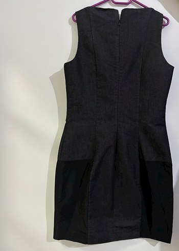 Siyah Diz Üstü Ofis Elbisesi - Görsel 3