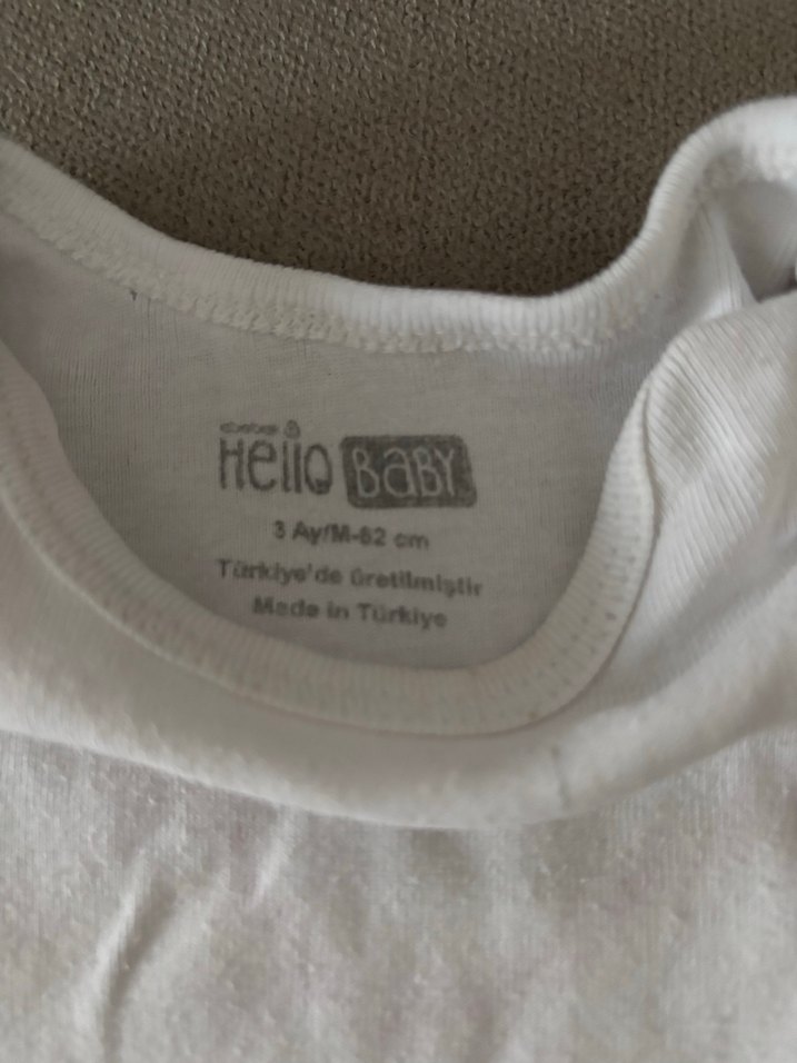 Beyaz Pamuklu 2li Bebek Body Takımı - Görsel 2