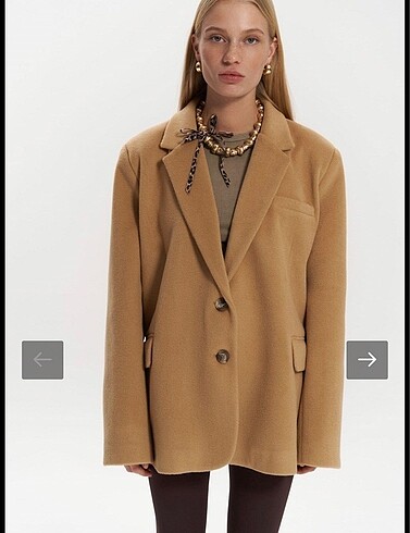 Mai Collection Camel Kısa Kaban
