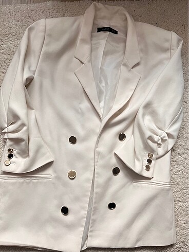 Beyaz blazer ceket