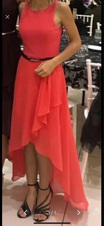 xs Beden Kırmızı abiye elbise