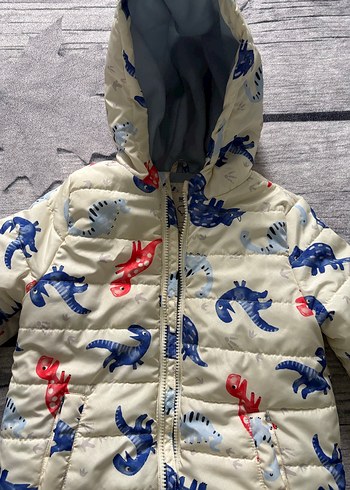 Kapüşonlu Erkek Çocuk Desenli Mont - Görsel 2