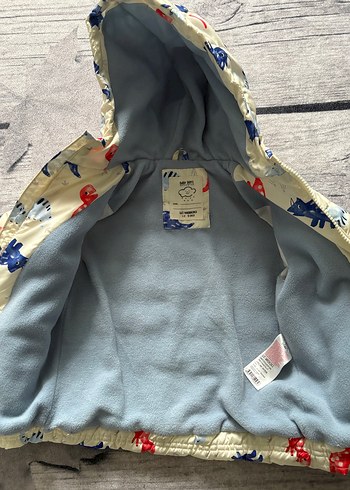 Kapüşonlu Erkek Çocuk Desenli Mont - Görsel 3