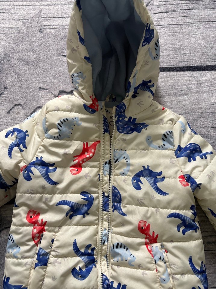 Kapüşonlu Erkek Çocuk Desenli Mont - Görsel 2