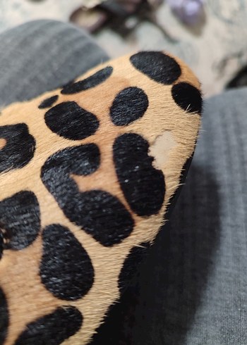 Dune Leopar Desenli Süet Kadın Babet - Görsel 5