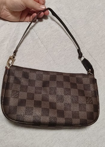 Kahverengi Kareli Deri Kadın Çantası - Görsel 8