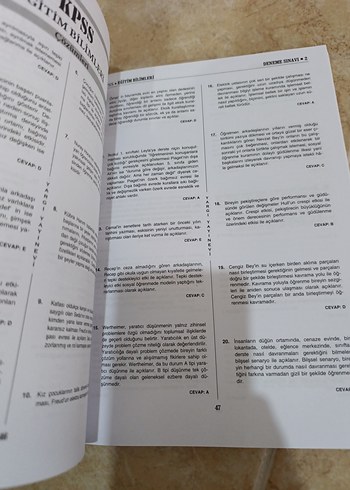 KPSS Eğitim Bilimleri Anahtar Deneme Kitabı - Görsel 2