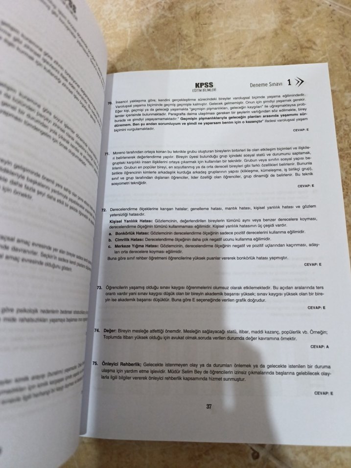 2019 KPSS Eğitim Bilimleri 5 Deneme Kitabı - Görsel 2