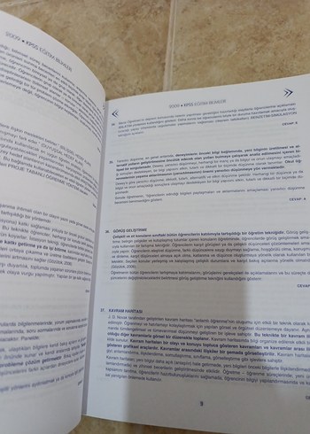 KPSS 2019 Eğitim Bilimleri Orijinal Sorular Kitabı - Görsel 3