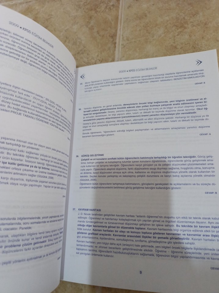 KPSS 2019 Eğitim Bilimleri Orijinal Sorular Kitabı - Görsel 3