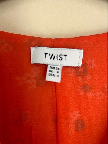 Twist TWİST TURUNCU ÇİÇEKLİ ELBİSE