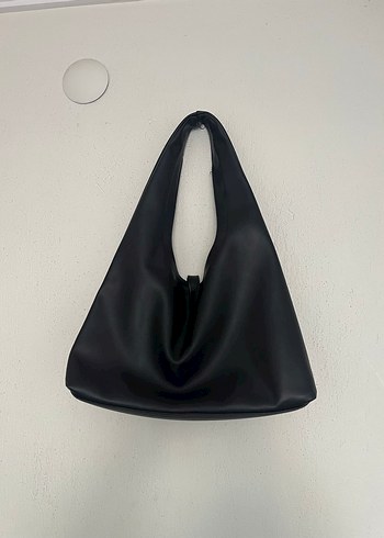 Siyah Deri Tokalı Gotik Kadın Çanta - Görsel 2