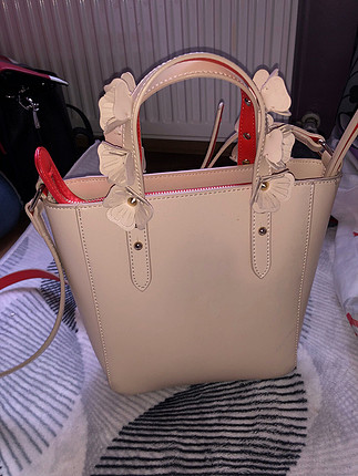 Zara krem rengi çanta