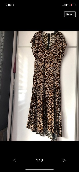 Zara leopar elbise
