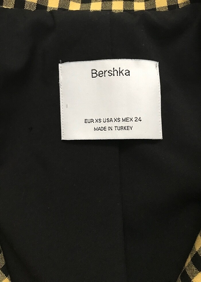 bershka ekose blazer - Görsel 4